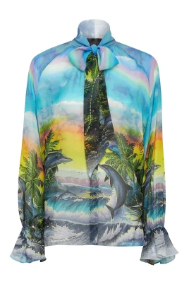 Silk Chiffon Shirt Hawaii