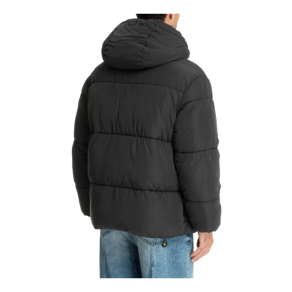 Barrow Zip-Up Gewatteerde Jas met Afneembare Capuchon Black Heren