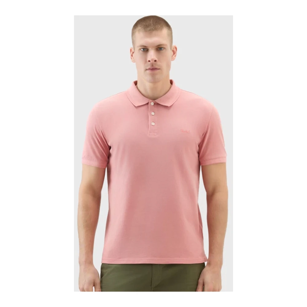 Woolrich Mackinack Polo in Coral Sand Pink Heren