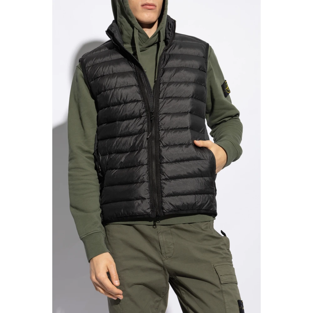 Stone Island Gewatteerd vest Black Heren