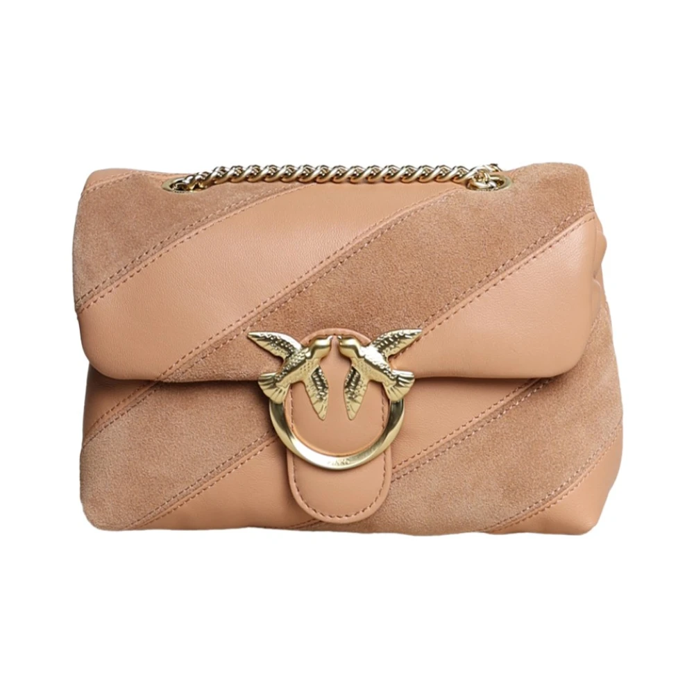 Pinko , Cross Body Bags, Female, Pink, One Size, Borsa In Pelle Con Tracolla