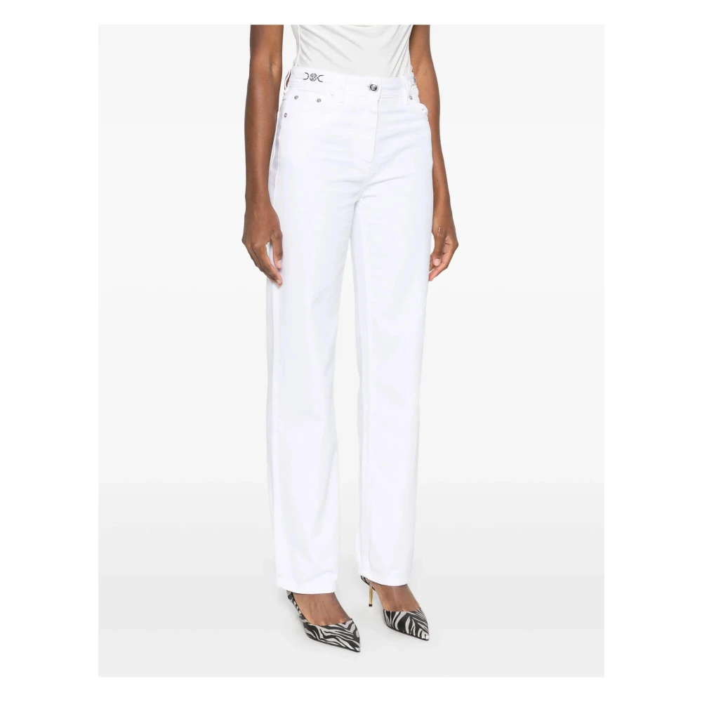 Versace Witte Denim Jeans White Dames