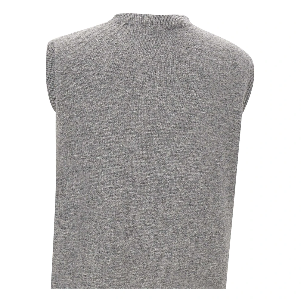 Fabiana Filippi Gestructureerde V-hals Sweater Gray Dames