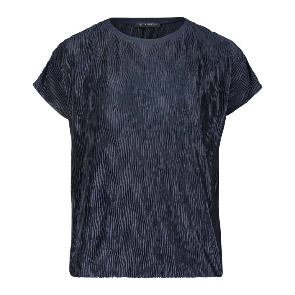 Betty Barclay Gestructureerd Shirt met Boothals Blue Dames