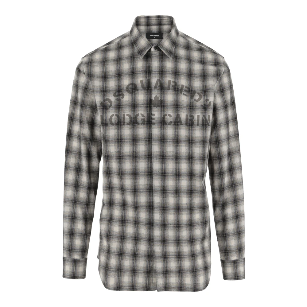 Dsquared2 Casual Heren Overhemden Collectie Brown Heren