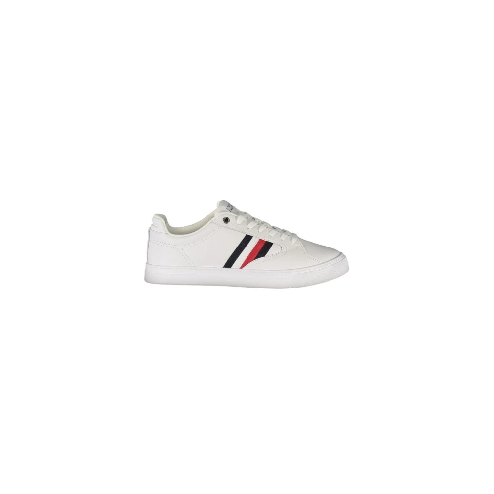 Tommy Hilfiger Men's White Sneakers, 7 Uk, Leather Low-Top Trainers