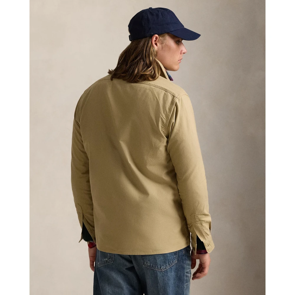 Ralph Lauren Polo overshirt Lichtbruin Brown Heren