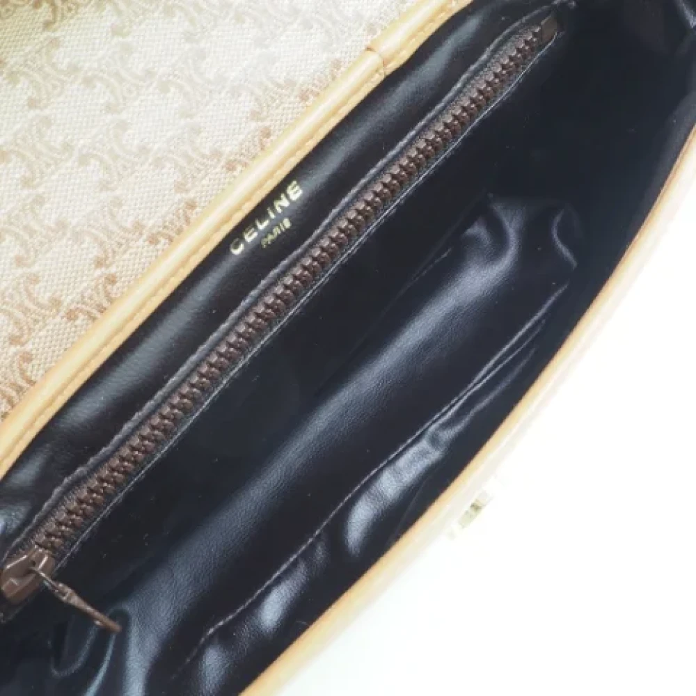 Celine Vintage Pre-owned Plastic shoulder-bags Beige Dames