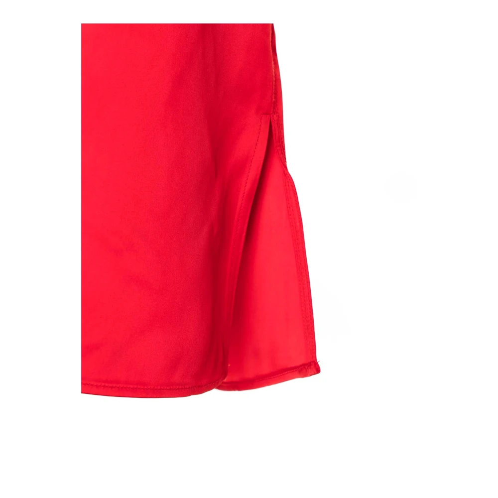 Stine Goya Elegant V-hals Top met Zijdelingse Splitjes Red Dames