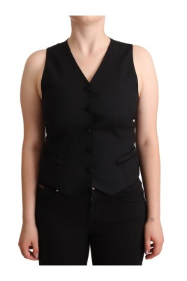 elegant-black-vest-with-button-placket