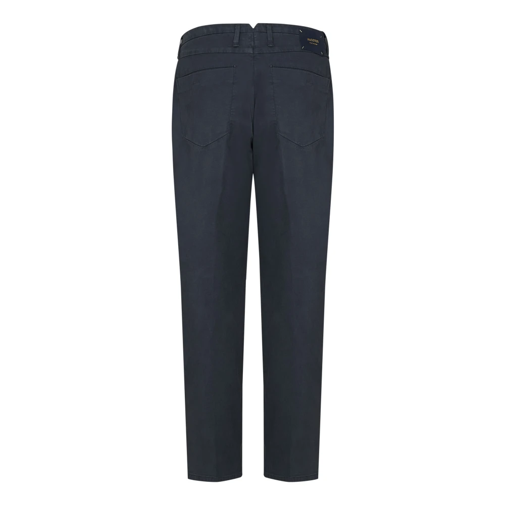 Incotex Blauwe Chino Broek Aw24 Blue Heren