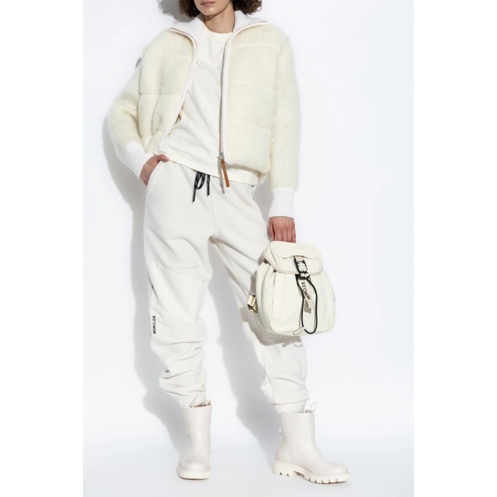 Moncler T-shirt met logo Beige Dames