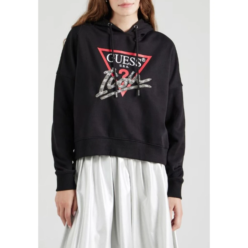 Guess Dames Logo Sweater Black Dames