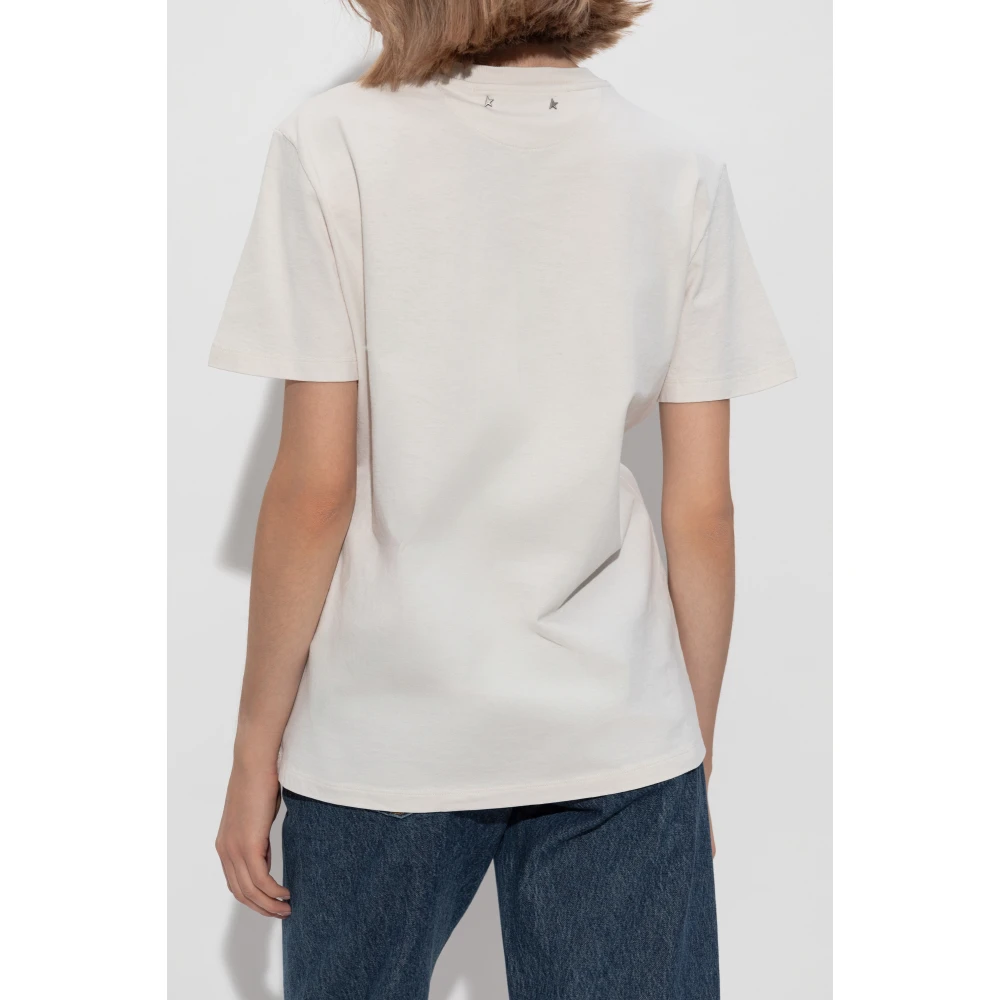 Golden Goose T-shirt met print White Dames