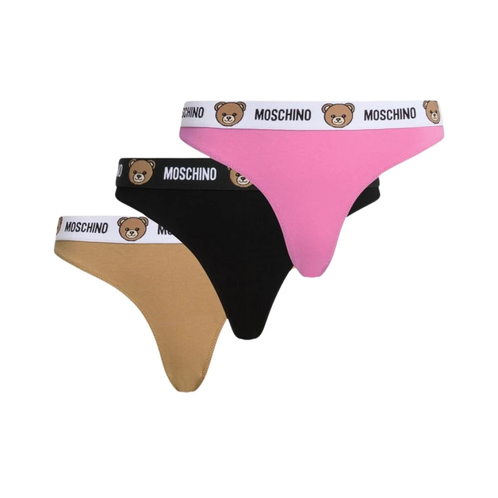 Moschino Multicolor Underpants, Female, 2XL, Set Of 3 Stretch Cotton Jersey Briefs