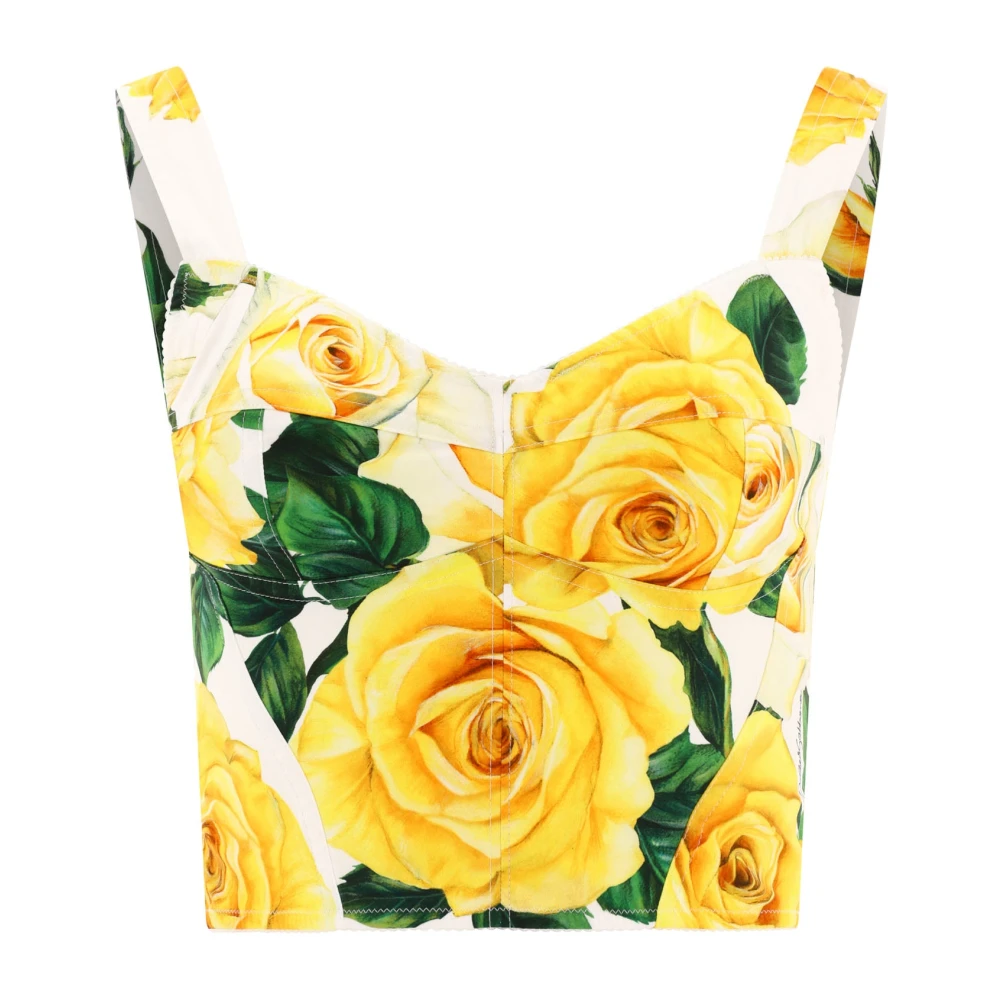 Dolce & Gabbana Top met bloemenmotief Multicolor Dames