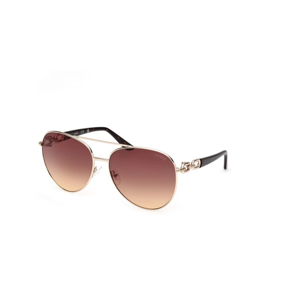 Guess Women's Yellow Sunglasses, 61 Mm, Aviator Metal Sunglasses