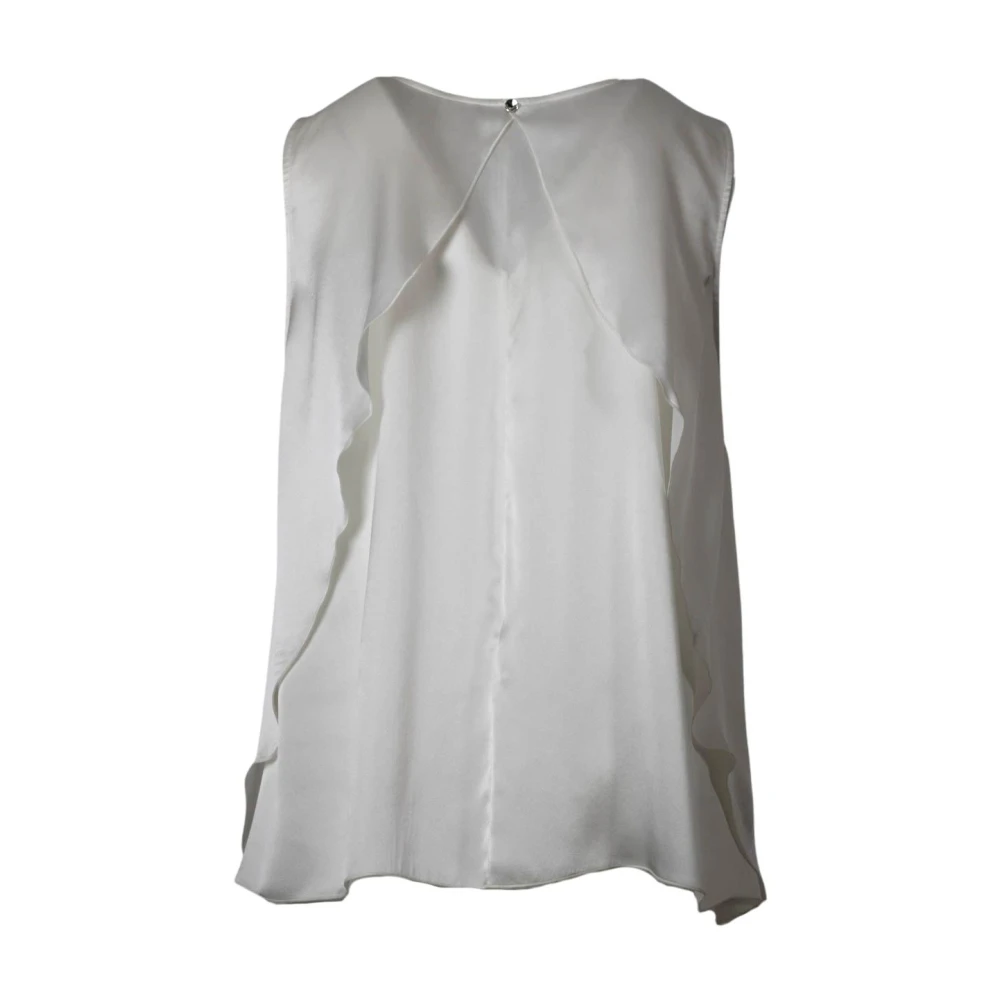 High Gelaagde mouwloze top met SWAROSKI-detail White Dames