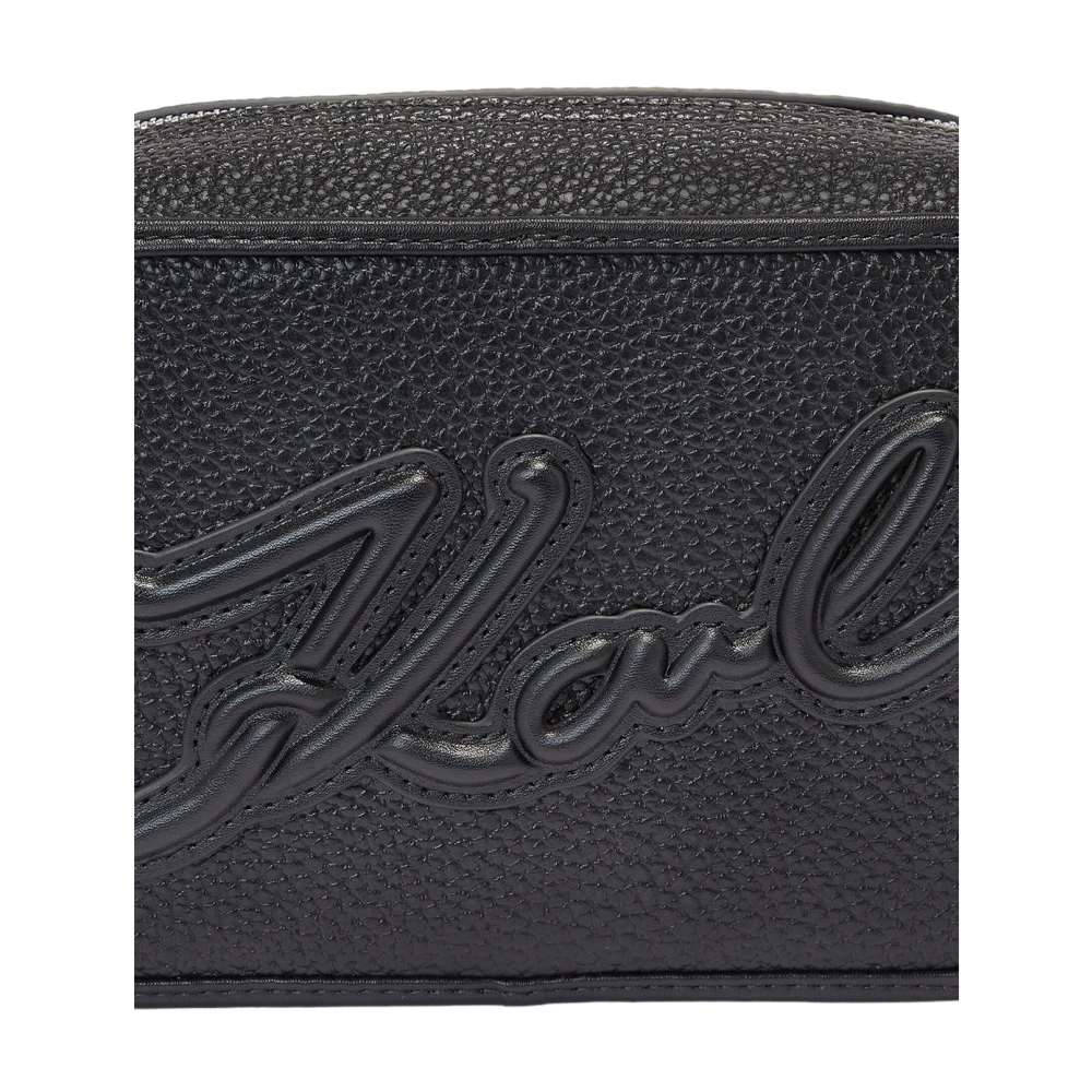 Karl Lagerfeld Korrelige cameratas in zwart Black Dames