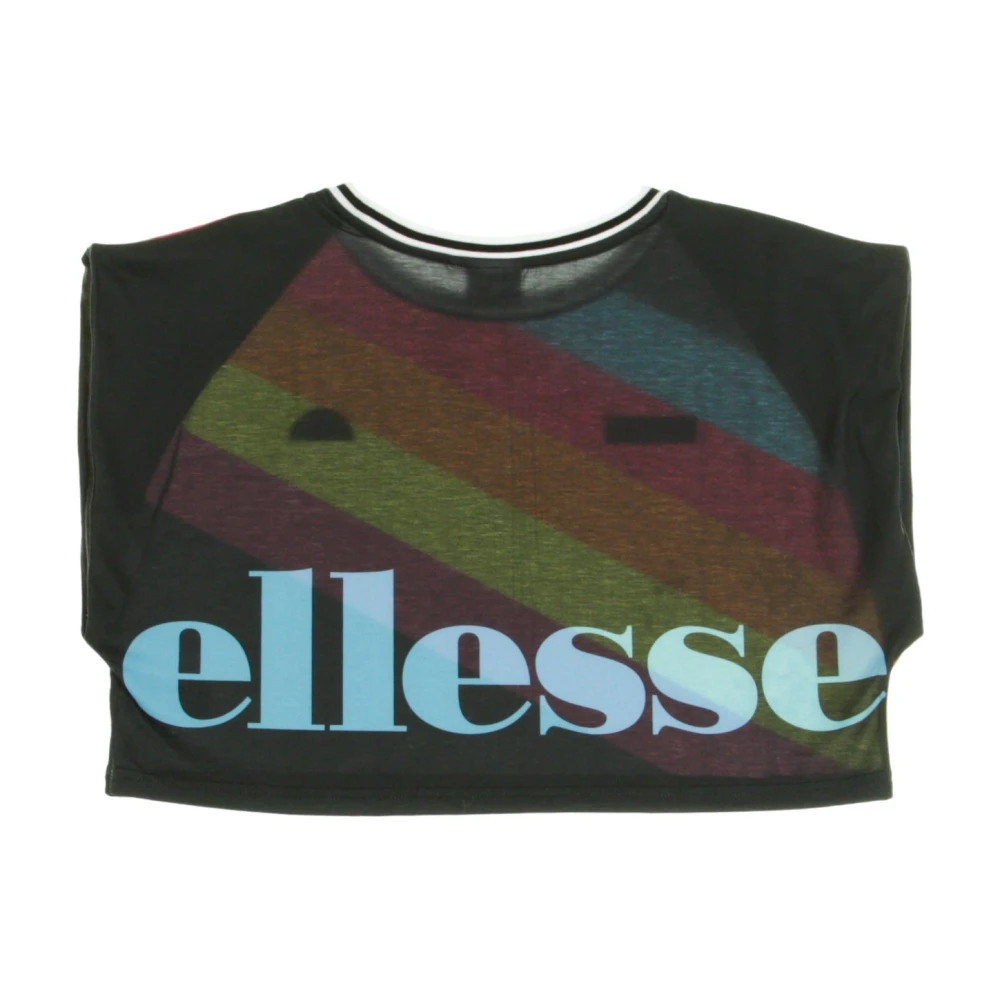 Ellesse Zwarte Cropped T-shirt voor Vrouwen Multicolor Dames