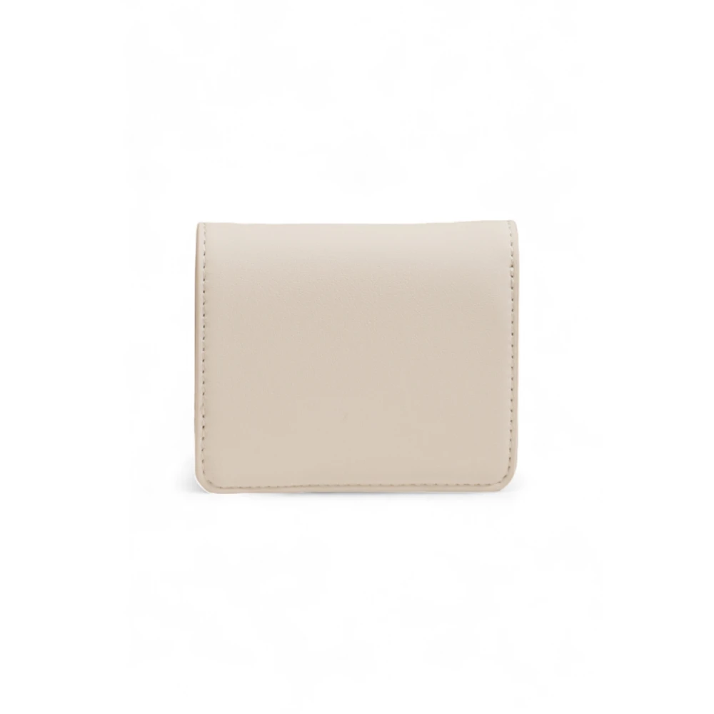 Love Moschino Beige Portemonnee met Clip Sluiting Beige Dames