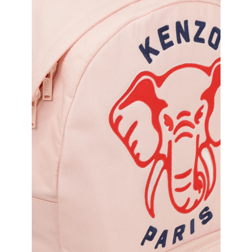 Kenzo Olifant Geborduurde Kinderen Rugzak Roze Pink Heren