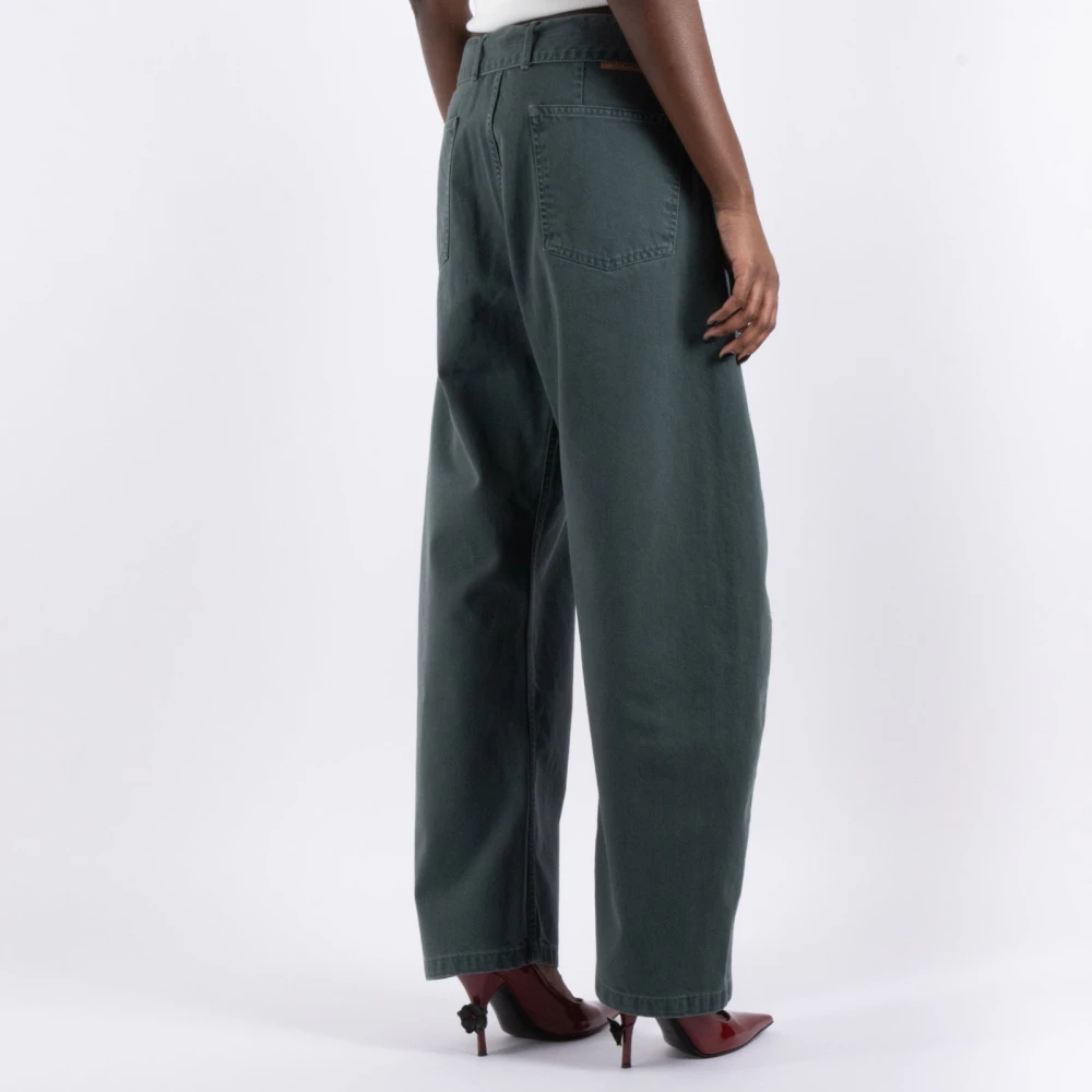 Magda Butrym Groene Katoenen Jeans Green Dames