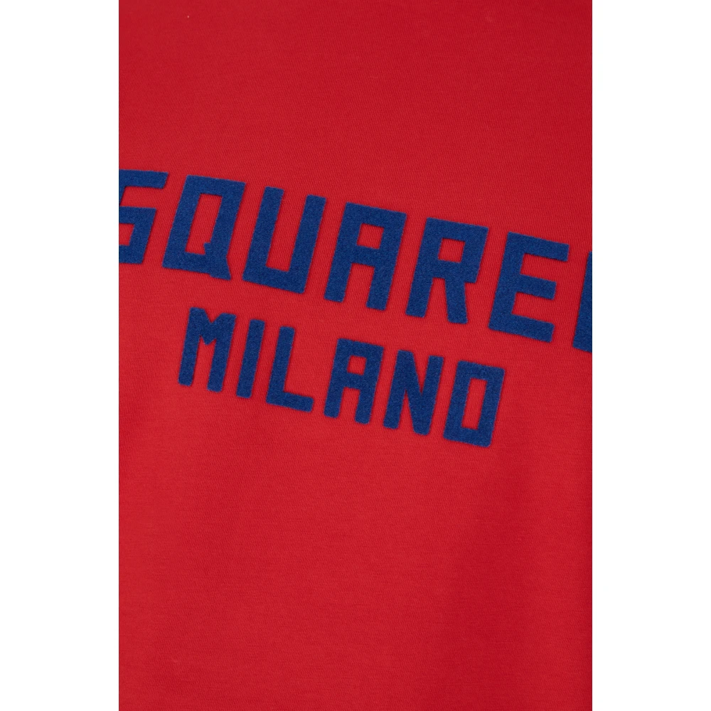 Dsquared2 Casual Katoenen T-Shirt in Diverse Kleuren Red Heren