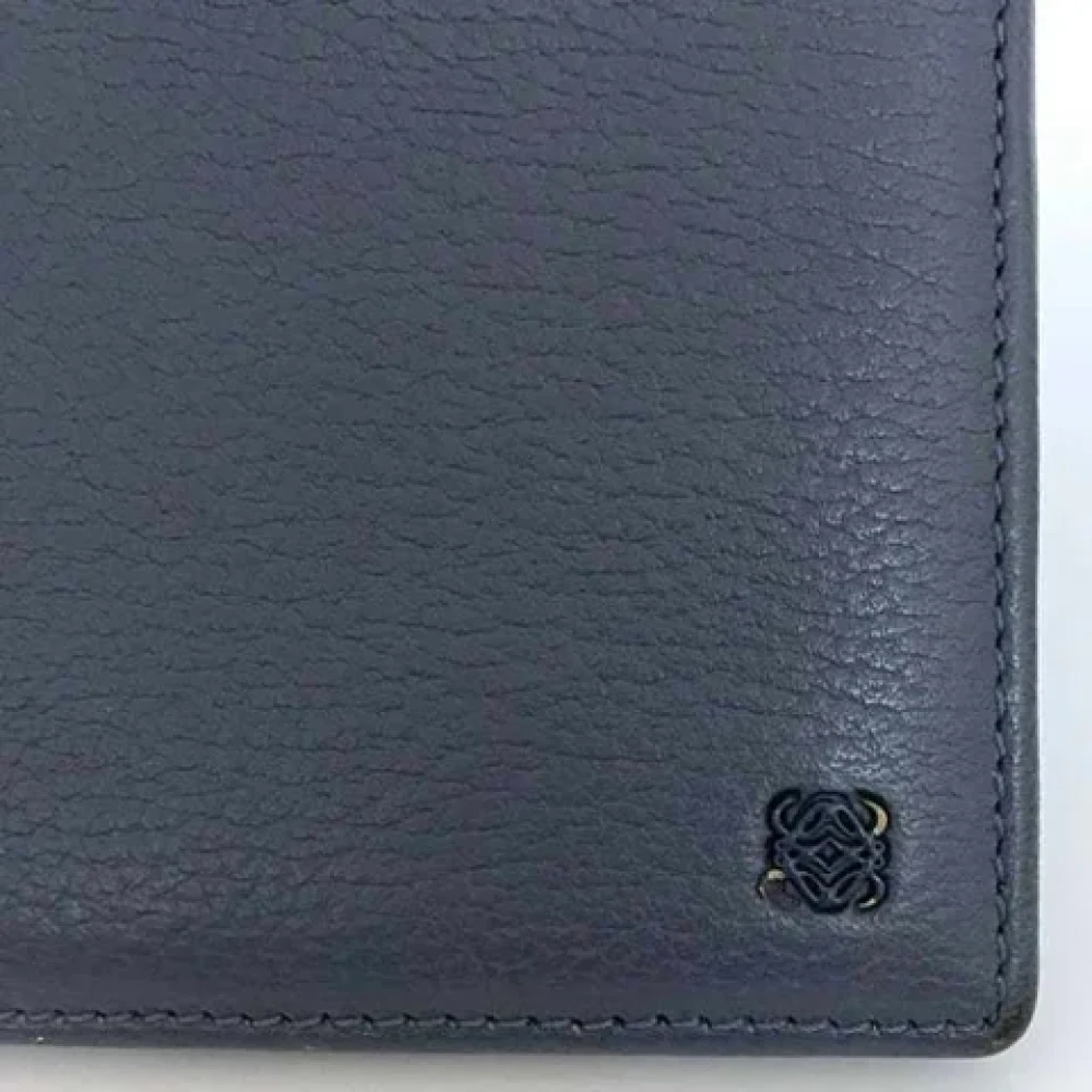Loewe Pre-owned Leather wallets Blue Dames