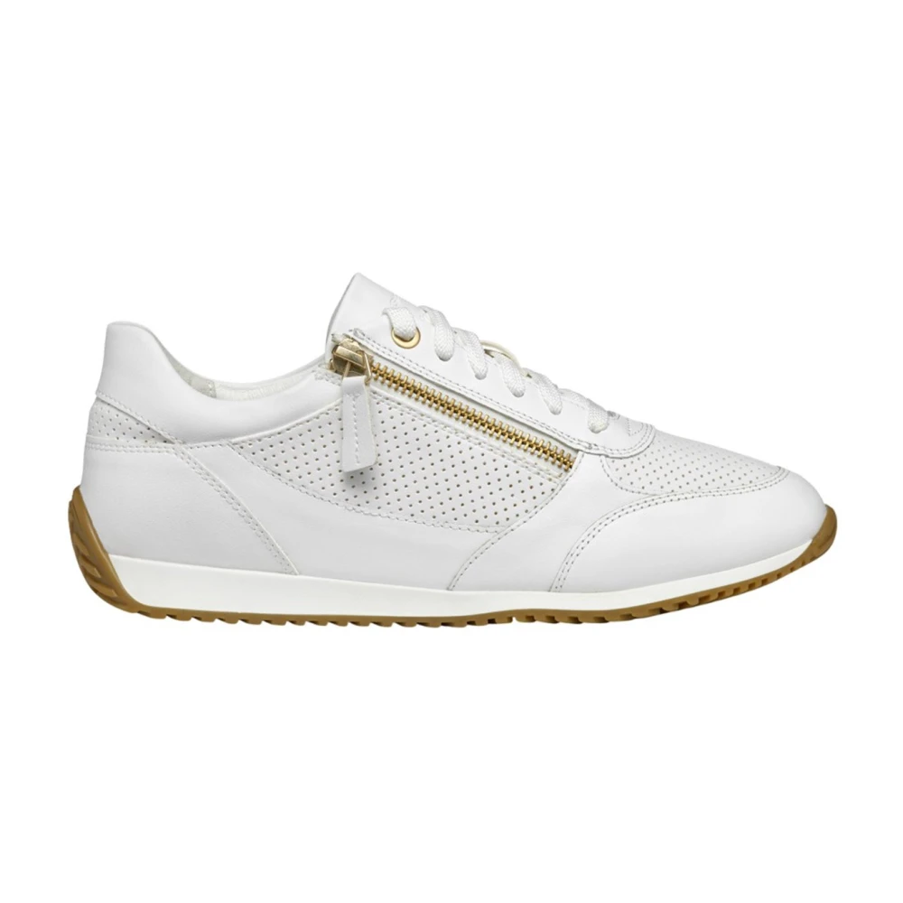 Geox Witte Casual Synthetische Sneakers Dames Schoenen