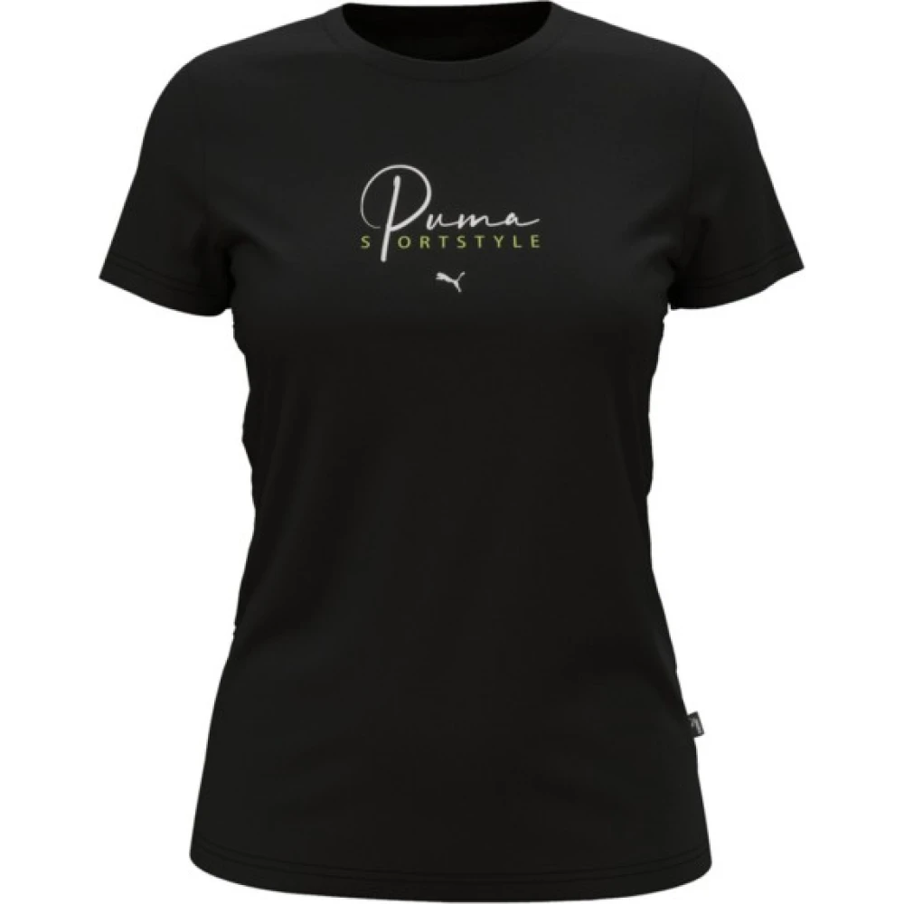 Puma Zwarte T-shirt en Polo Collectie Black Dames