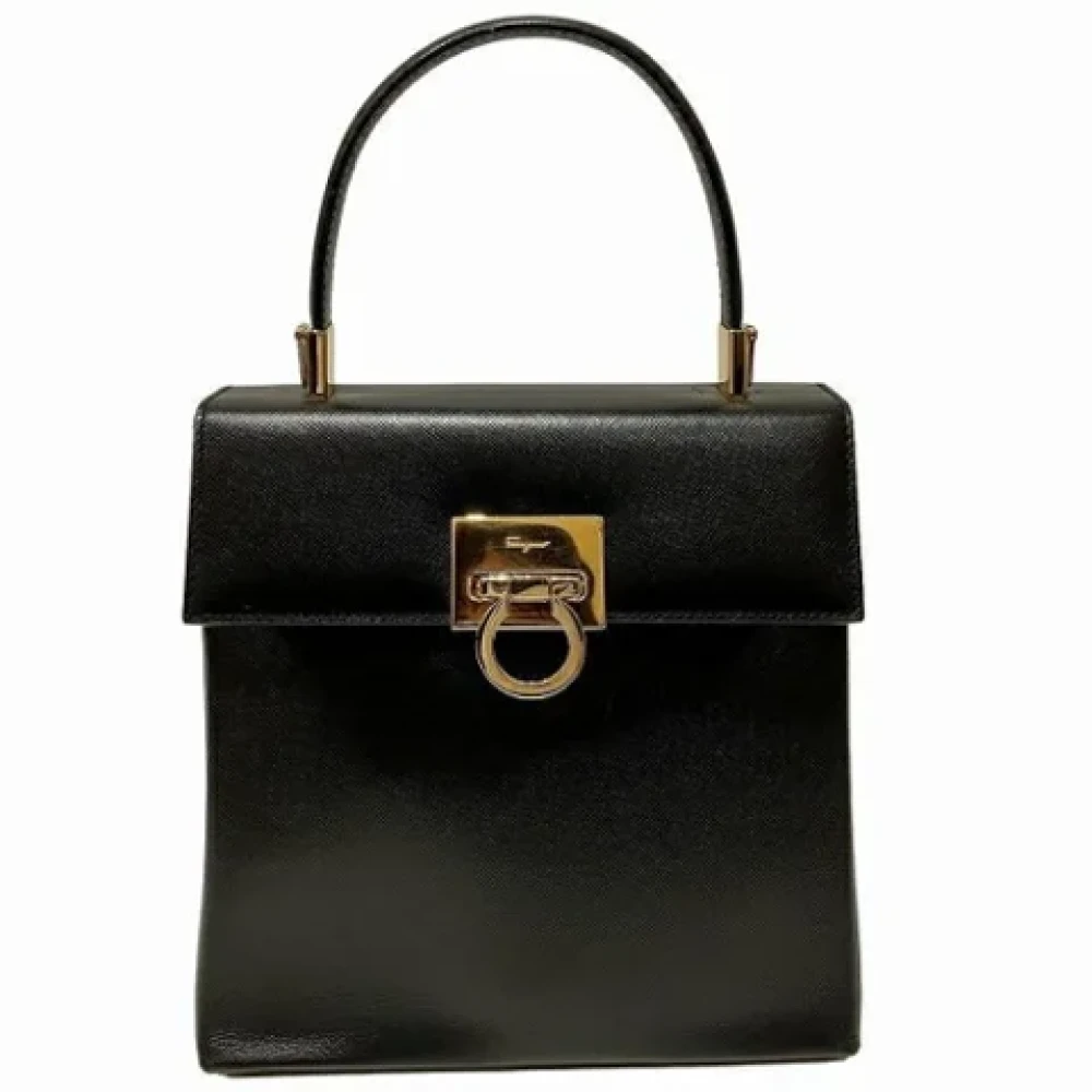 Salvatore Ferragamo Pre-owned Leather handbags Black Dames