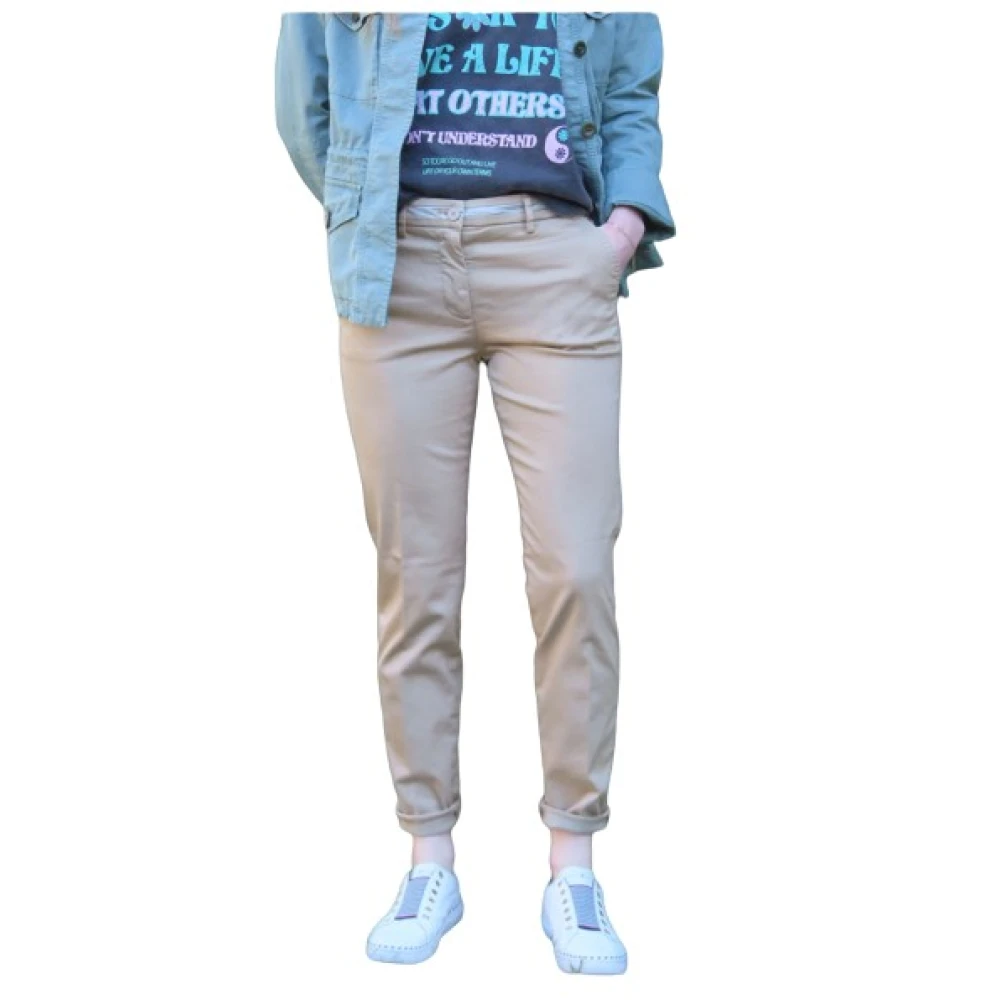Mason's New York Zilveren Band Broek Beige Dames