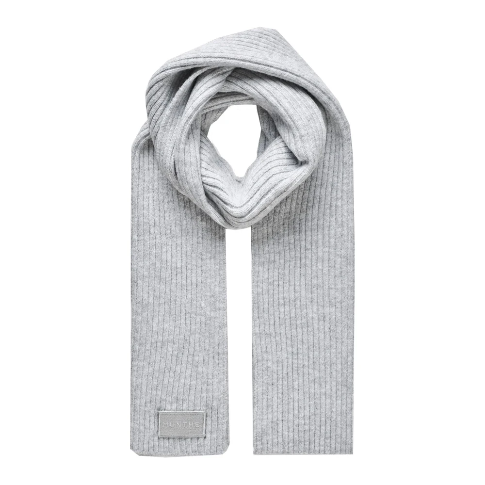 Munthe Gebreide Sjaal in Grijs Gray Dames