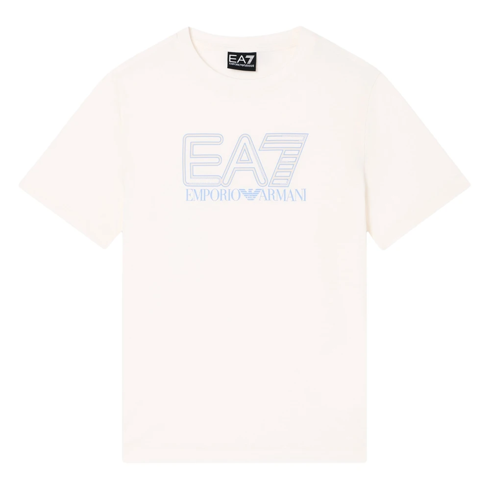 Emporio Armani Ea7 Boys Beige Train Visibility T-Shirt