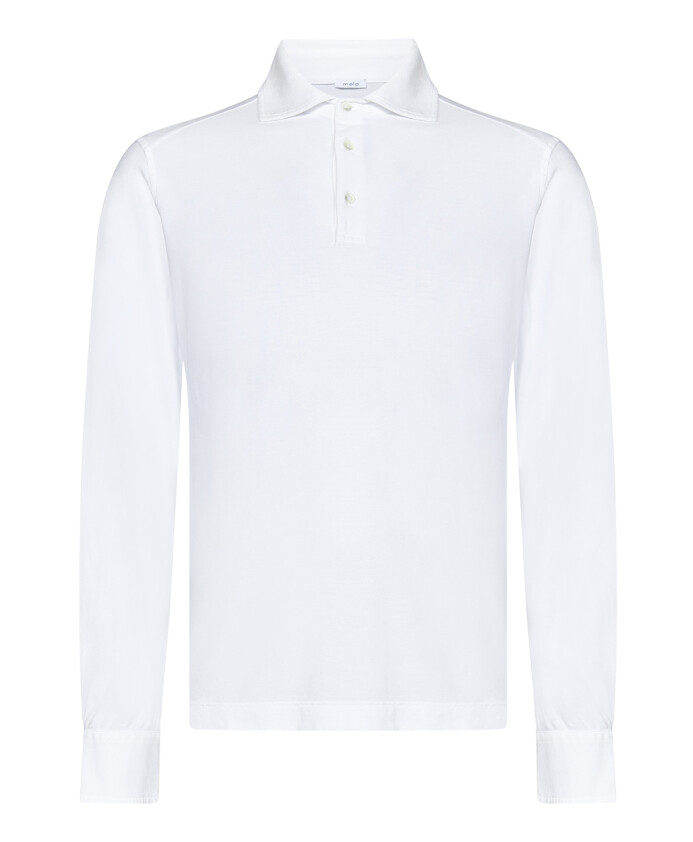 polo-en-coton-blanc-ss25