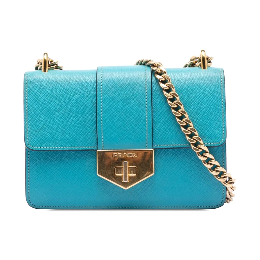 Prada Vintage Women's Blue Pre-Owned Chain Shoulder Bag