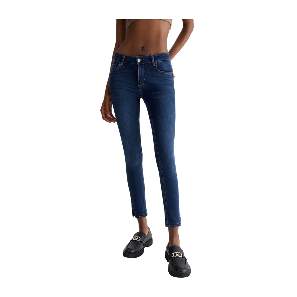 Liu Jo Blauwe Denim Skinny Jeans Bottom Up Blue Dames