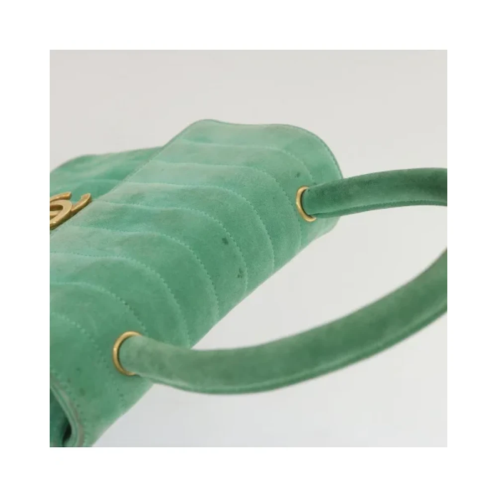 Chanel Vintage Pre-owned Suede handbags Green Dames