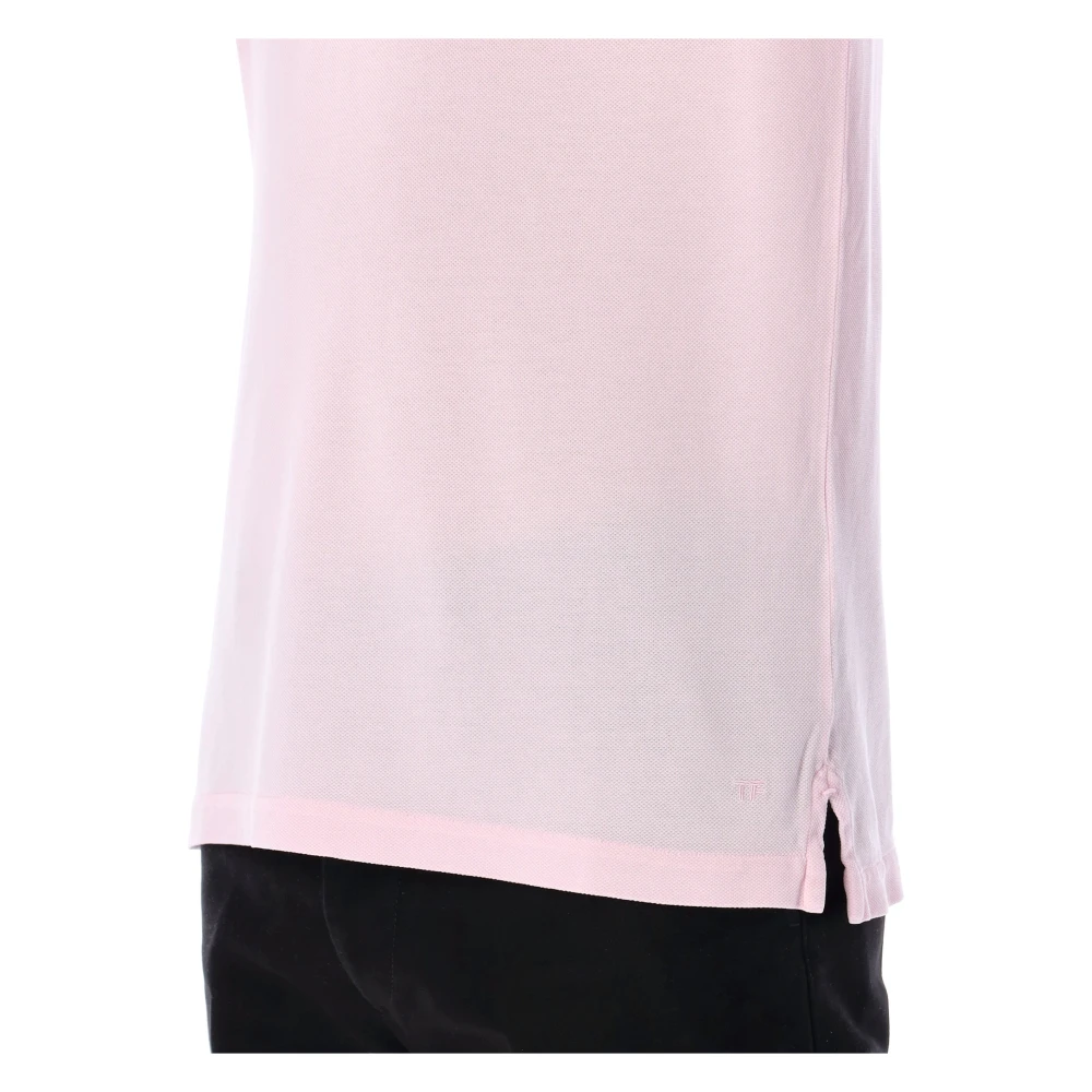 Tom Ford Roze Quarz Poloshirt Stijlvol Ontwerp Pink Heren