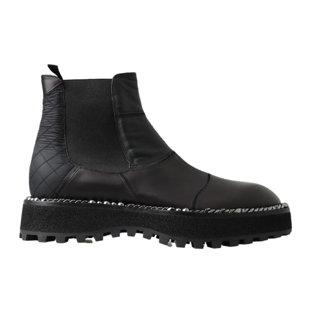 Dolce & Gabbana Men's Black Chelsea Boots, 11 Uk, Elegant Ankle Stretch Boots