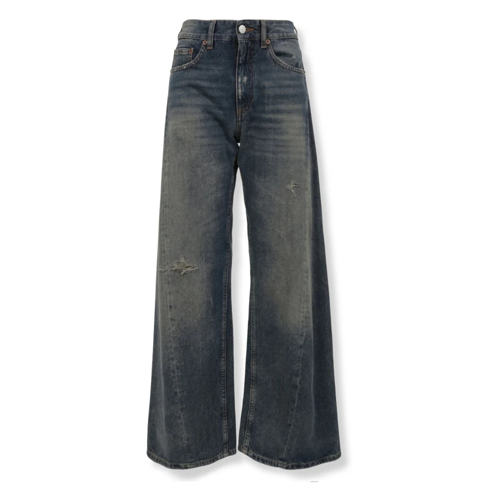 Mm6 Maison Margiela Women's Blue Wide Jeans, W26, Wide Jeans
