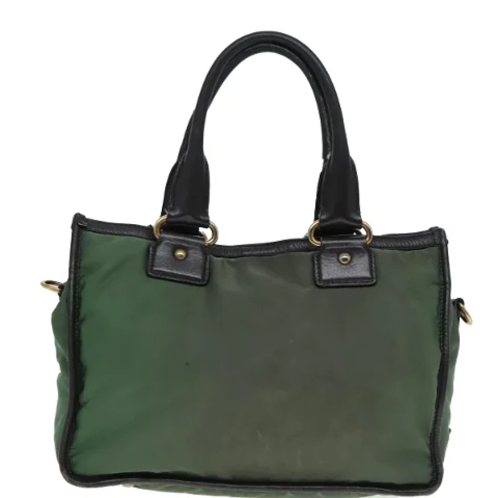 Prada Vintage Pre-owned Nylon handbags Brown Dames