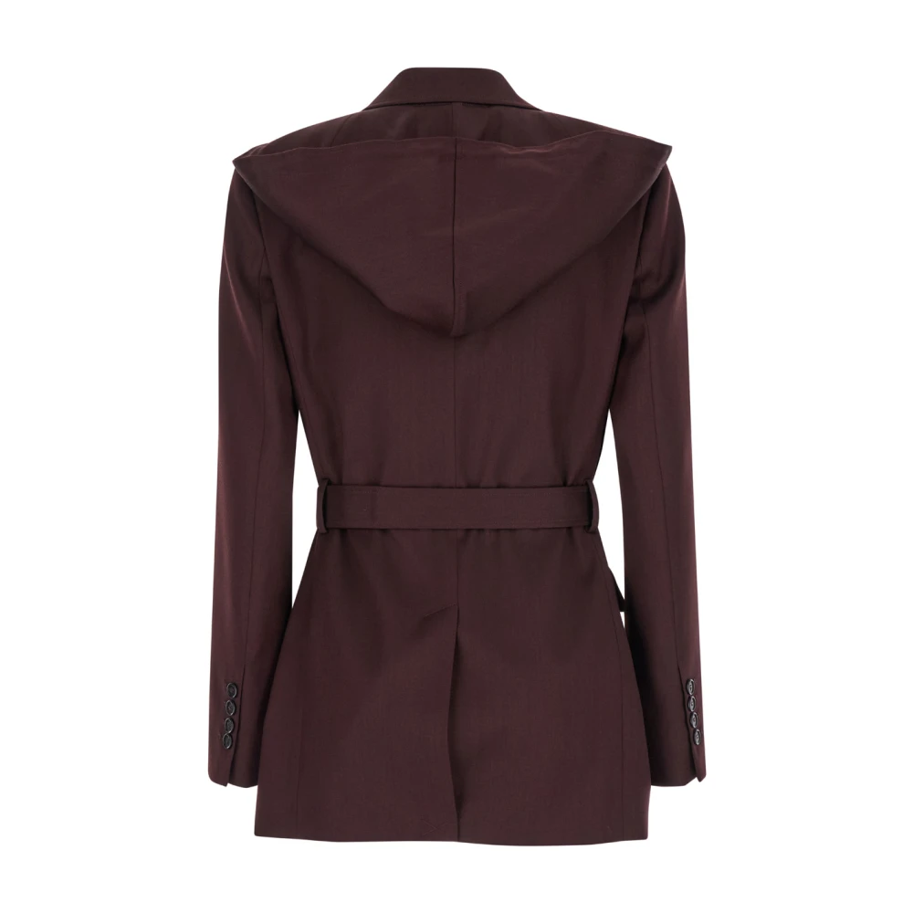 pinko Paarse Flanellen Jas Cortez Stijl Purple Dames