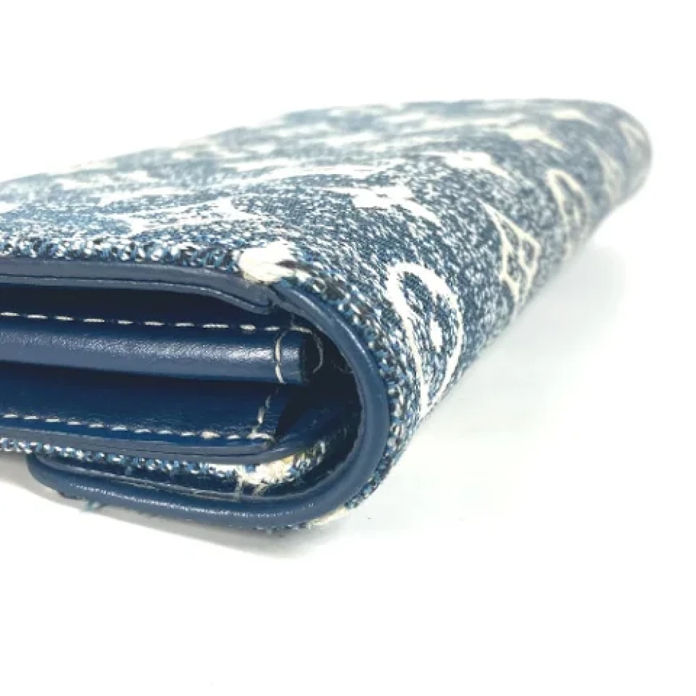 Louis Vuitton Vintage Pre-owned Denim wallets Blue Dames