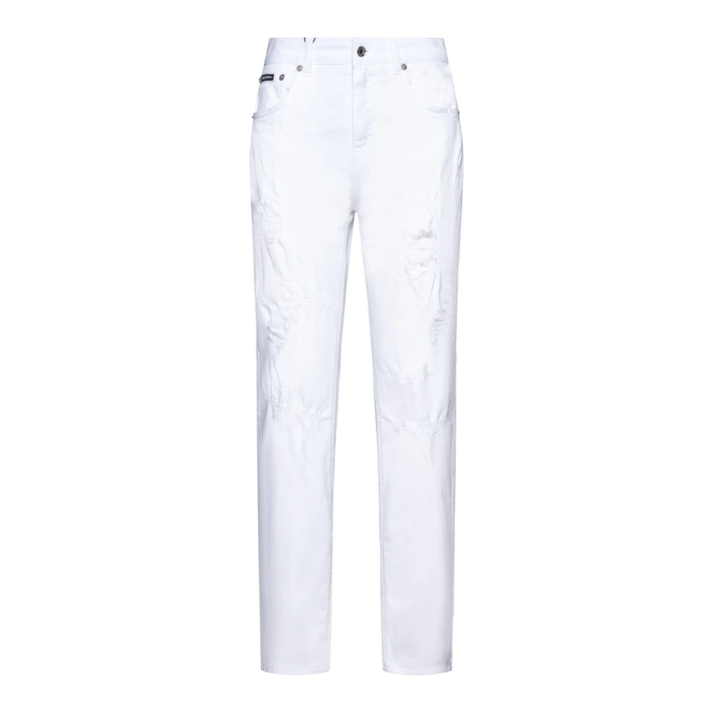 Dolce & Gabbana Boyfriend Jeans White Dames