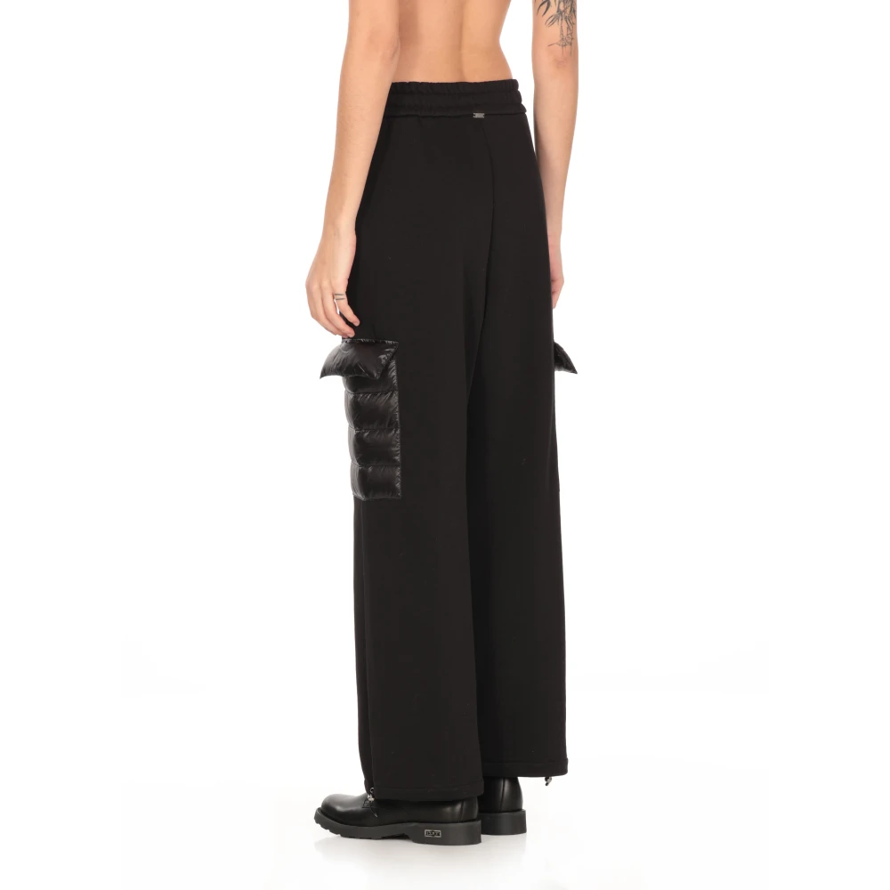 Herno Zwarte Cargo Broek met Koord Black Dames