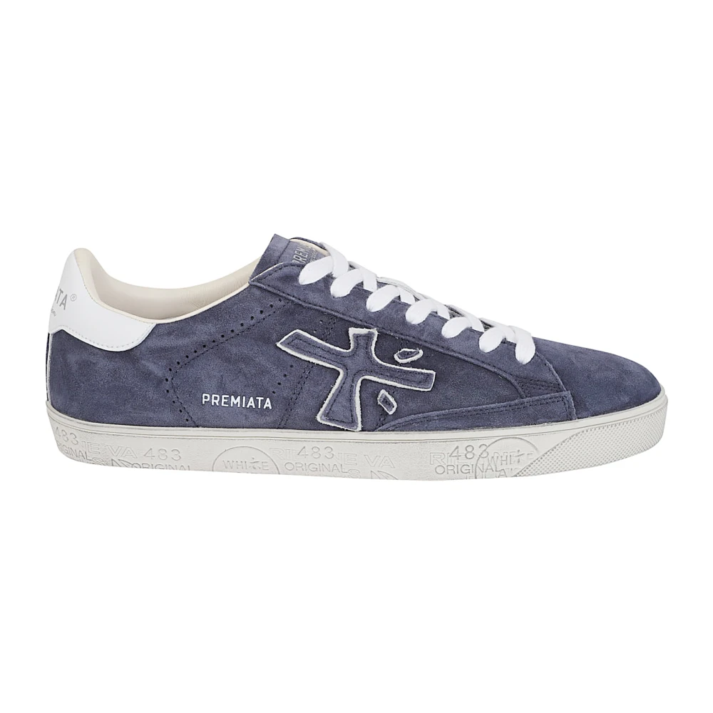 Premiata Men's Blue Sneakers, 7 Uk, Suede Upper Trainers