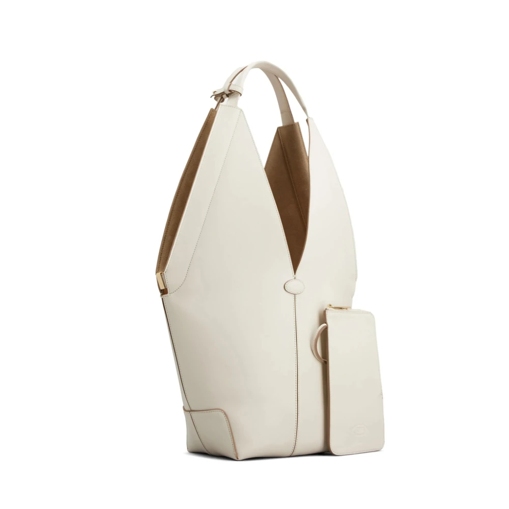 TOD'S Witte Open Top Handtas met Afneembare Pouch White Dames