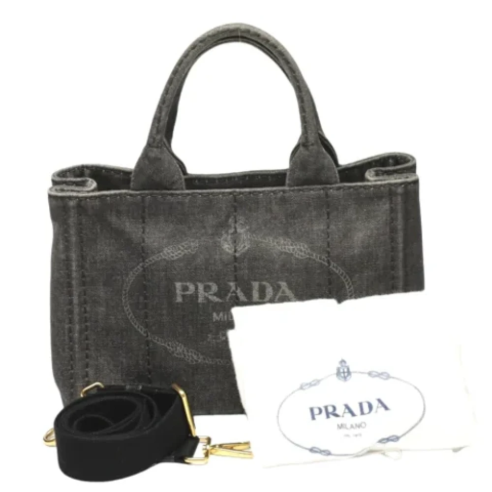 Prada Vintage Pre-owned Fabric prada-bags Gray Dames